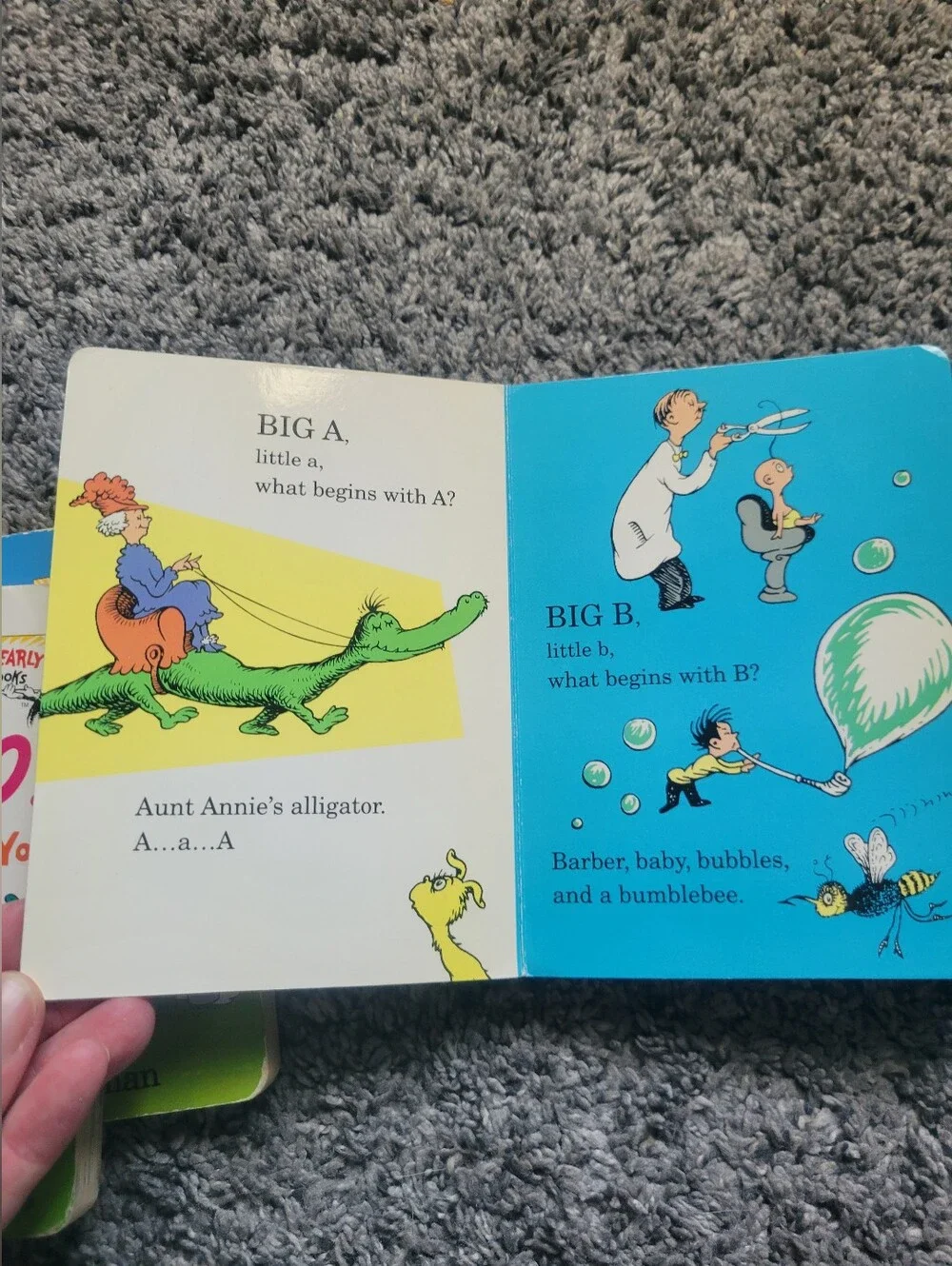 Dr. Seuss Bright Yellow Green ABC Mr. Brown Moo Alphabet Book Set Bundle